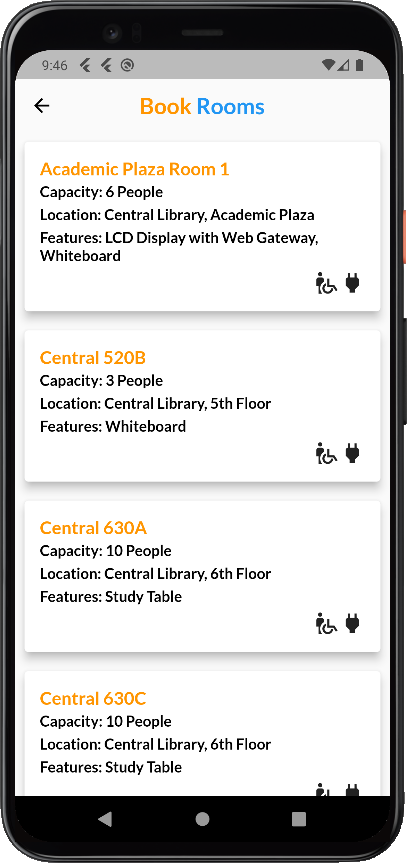 MavStudy room booking page image